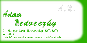 adam medveczky business card